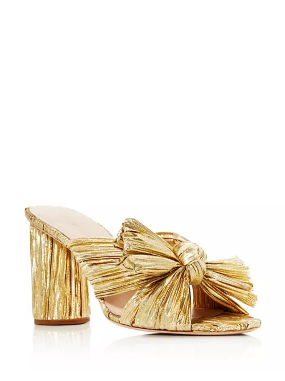 Loeffler Randall Penny Pleated High Heel Slide Sandals
